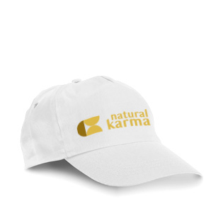 Promotional cap with printed logo