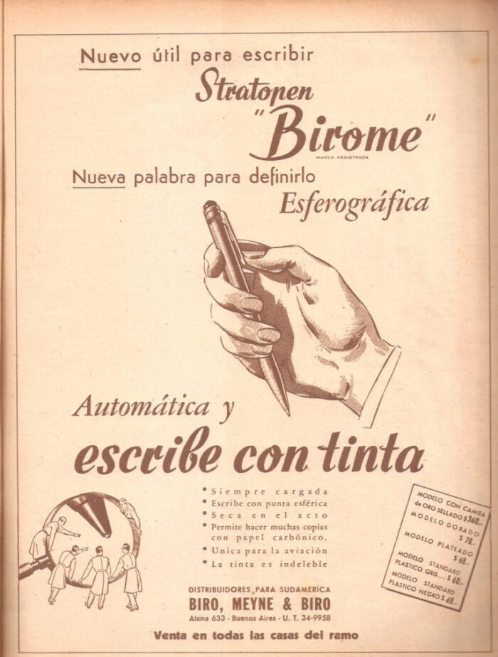 old ballpoint pen advertisement 