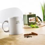 Our bestselling ceramic coffee cup, 300 ml white colour second ambient view 2