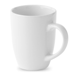 White ceramic coffee mug for office, 300 ml white colour second view