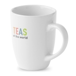 White ceramic coffee mug for office, 300 ml white colour second main view