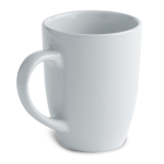 White ceramic coffee mug for office, 300 ml white colour third view