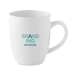 White ceramic coffee mug for office, 300 ml white colour second main view