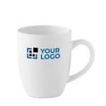 White ceramic coffee mug for office, 300 ml view with print area