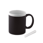 Chalkboard ceramic mug with chalk, 300ml white colour