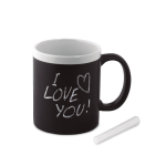 Chalkboard ceramic mug with chalk, 300ml white colour second view