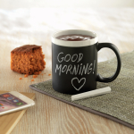 Chalkboard ceramic mug with chalk, 300ml white colour fourth ambient view