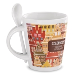 Ceramic mug with spoon for sublimation, 300 ml white colour second main view