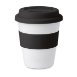 Travel mug with printable band, 350 ml black colour