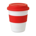 Travel mug with printable band, 350 ml red colour