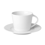 White porcelain cappuccino cup with saucer, 180 ml white colour