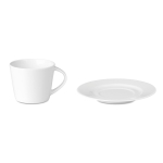 White porcelain cappuccino cup with saucer, 180 ml white colour second view