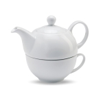 Original set of teapot top, and cup bottom, 400 ml white colour