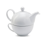 Original set of teapot top, and cup bottom, 400 ml white colour fourth view