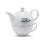 Original set of teapot top, and cup bottom, 400 ml white colour main view