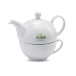 Original set of teapot top, and cup bottom, 400 ml white colour third main view