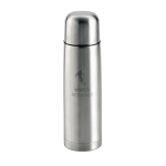 Stainless steel thermos flask with a cup lid, 500 ml silver colour image with logo