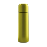 Stainless steel thermos bottle with all-round print, 500 ml lime colour