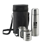 Set with thermos flask and 2 drinking cups in bag main view