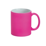 Coffee cup with neon-matte finish, Neon fuchsia colour