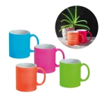 Coffee cup with neon-matte finish, Neon various colours