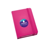 Pocket notebook with sticky notes, Sketch pink colour image with logo