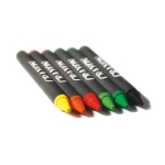 Box of 6 colourful wax crayons for children multicolour colour