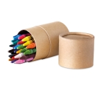 Box of 30 coloured wax crayons to give as a gift beige colour sixth view