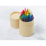 Box of 30 coloured wax crayons to give as a gift beige colour ambient view