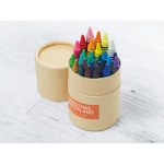 Box of 30 coloured wax crayons to give as a gift beige colour main ambient view