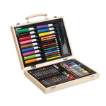 Wooden, 66 piece painting case set, ideal for youth promotions wood colour fourth view