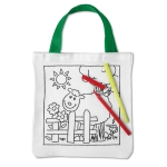 Coloured pencils and bag set with animal motifs for children white colour fourth view