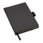 Notebook with lined paper and ballpoint pen, A6 black colour second view