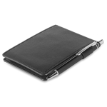 Reporter's pad, PU case, business card compartment & pen, A7 black colour fourth view