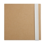 Practical pad with recycled paper, pen and post-it notes white colour second view