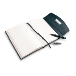 Exclusive folder made of PU with notepad and metal pen, A5 black colour second view