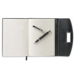 Exclusive folder made of PU with notepad and metal pen, A5 black colour third view