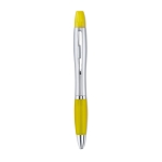 Pen with marker available in yellow, orange or pink yellow colour