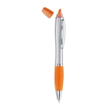 Pen with marker available in yellow, orange or pink orange colour second view