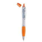 Pen with marker available in yellow, orange or pink orange colour second main view