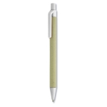 Sustainable ballpoint pen made of recyclable corn, blue ink white colour second view