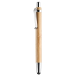 Sustainable bamboo stylus pen with blue ink & laser engraving wood colour second view