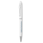 Elegant touch ballpoint pen in black or white in a box white colour second main view