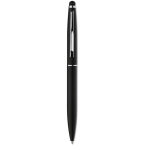 Aluminium touch pen ballpoint pen with blue engraved ink black colour