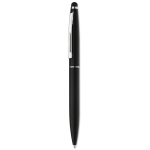 Aluminium touch pen ballpoint pen with blue engraved ink black colour second view