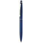 Aluminium touch pen ballpoint pen with blue engraved ink blue colour second view