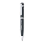 High-quality twist ballpoint pen made of shiny metal black colour second main view