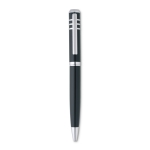 High-quality twist ballpoint pen made of shiny metal black colour third view