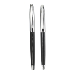 Writing set ballpoint pen and gel pen in a case for gifting black colour third view