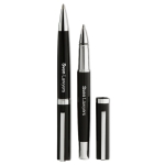 Writing set for promotions, with ballpoint pen and rollerball black colour third main view